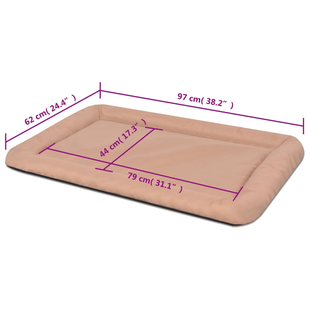 vidaXL Dog Mattress Size XXL Beige