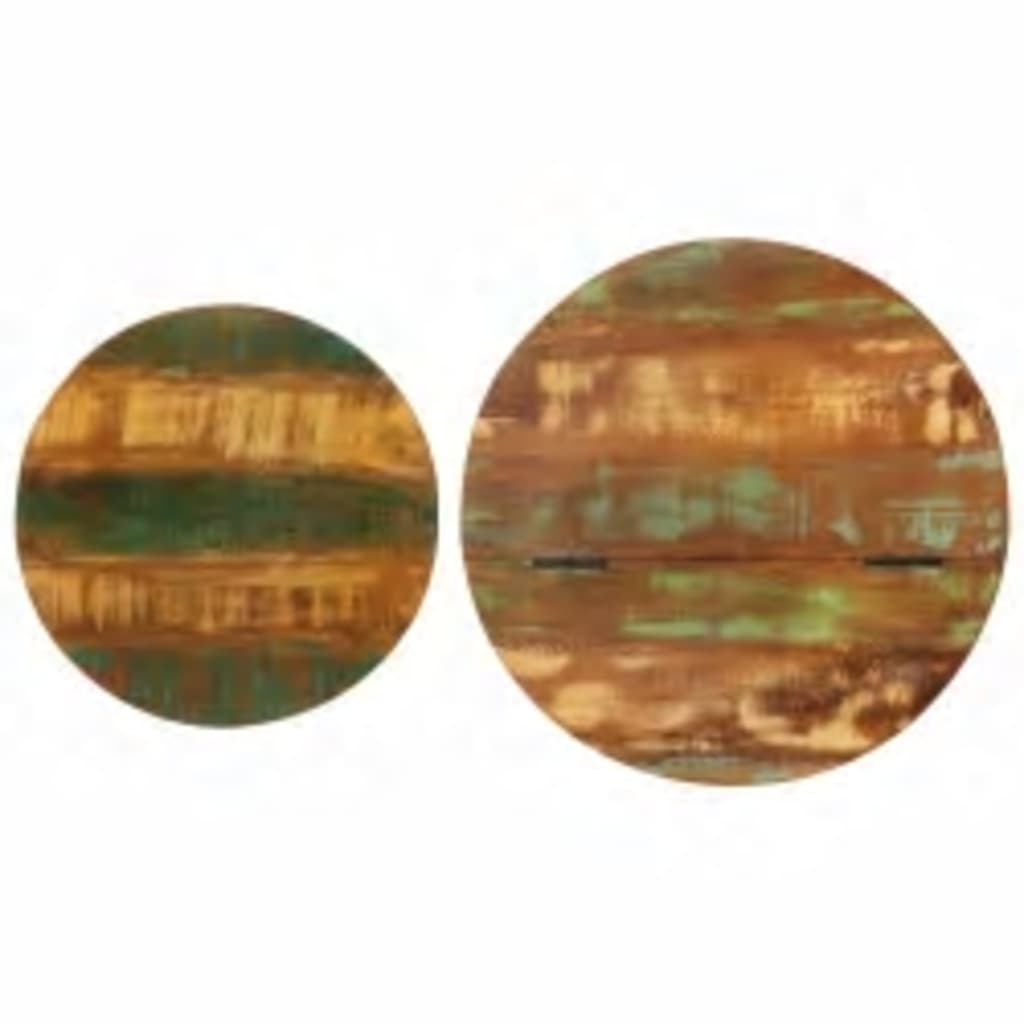 vidaXL Coffee Table Solid Reclaimed Wood Black Bowl Shape