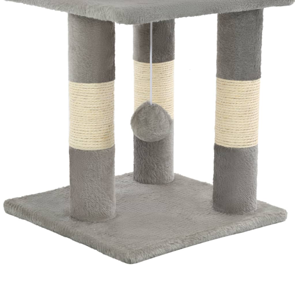 vidaXL Cat Tree with Sisal Scratching Posts 65 cm Grey