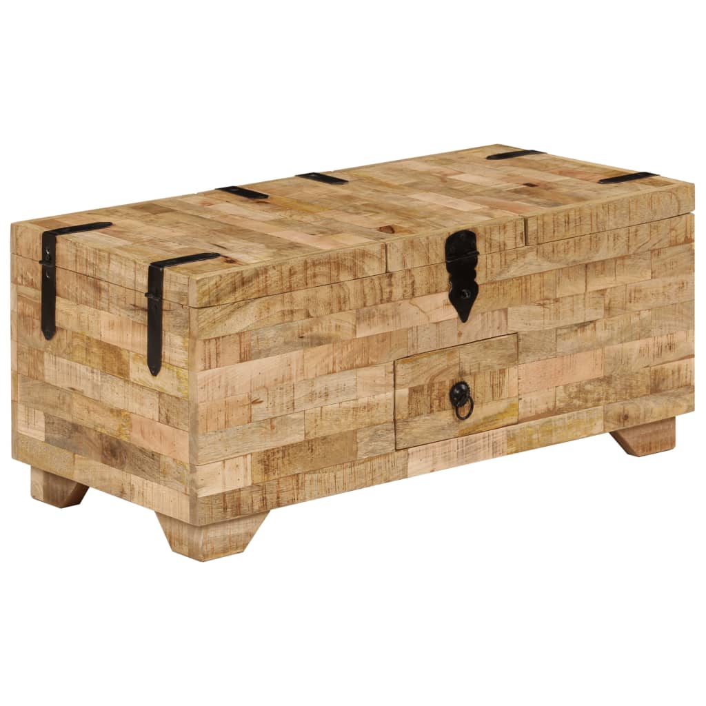 vidaXL Coffee Table Solid Mango Wood 80x40x35 cm