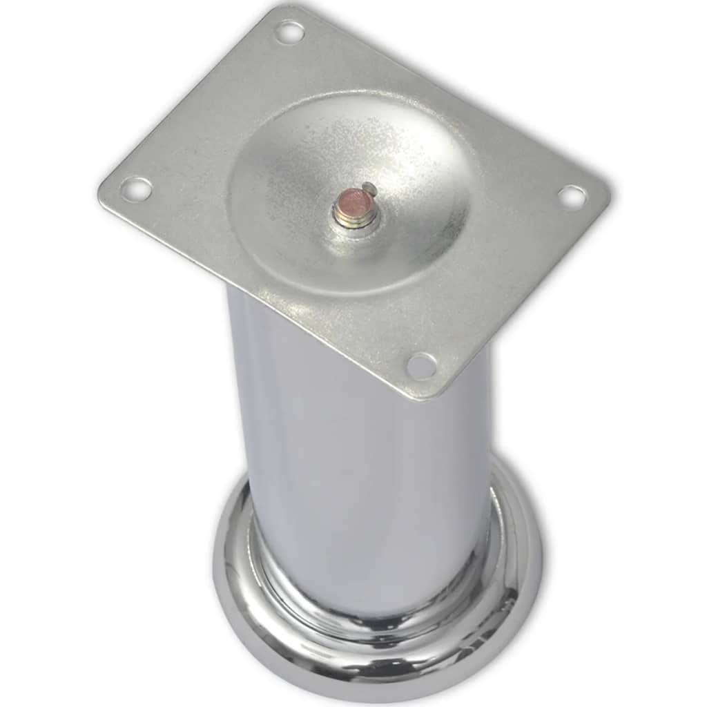 vidaXL Round Sofa Legs 4 pcs Chrome 180 mm
