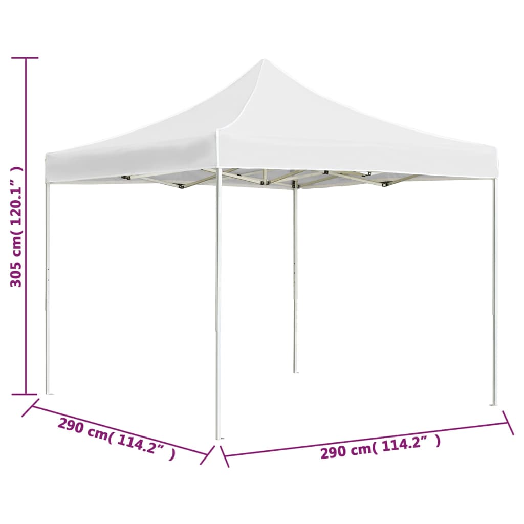 vidaXL Professional Folding Party Tent Aluminium 3x3 m White