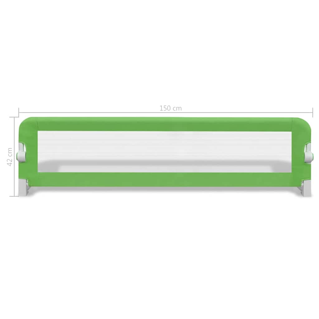 vidaXL Toddler Safety Bed Rail 2 pcs Green 150x42 cm