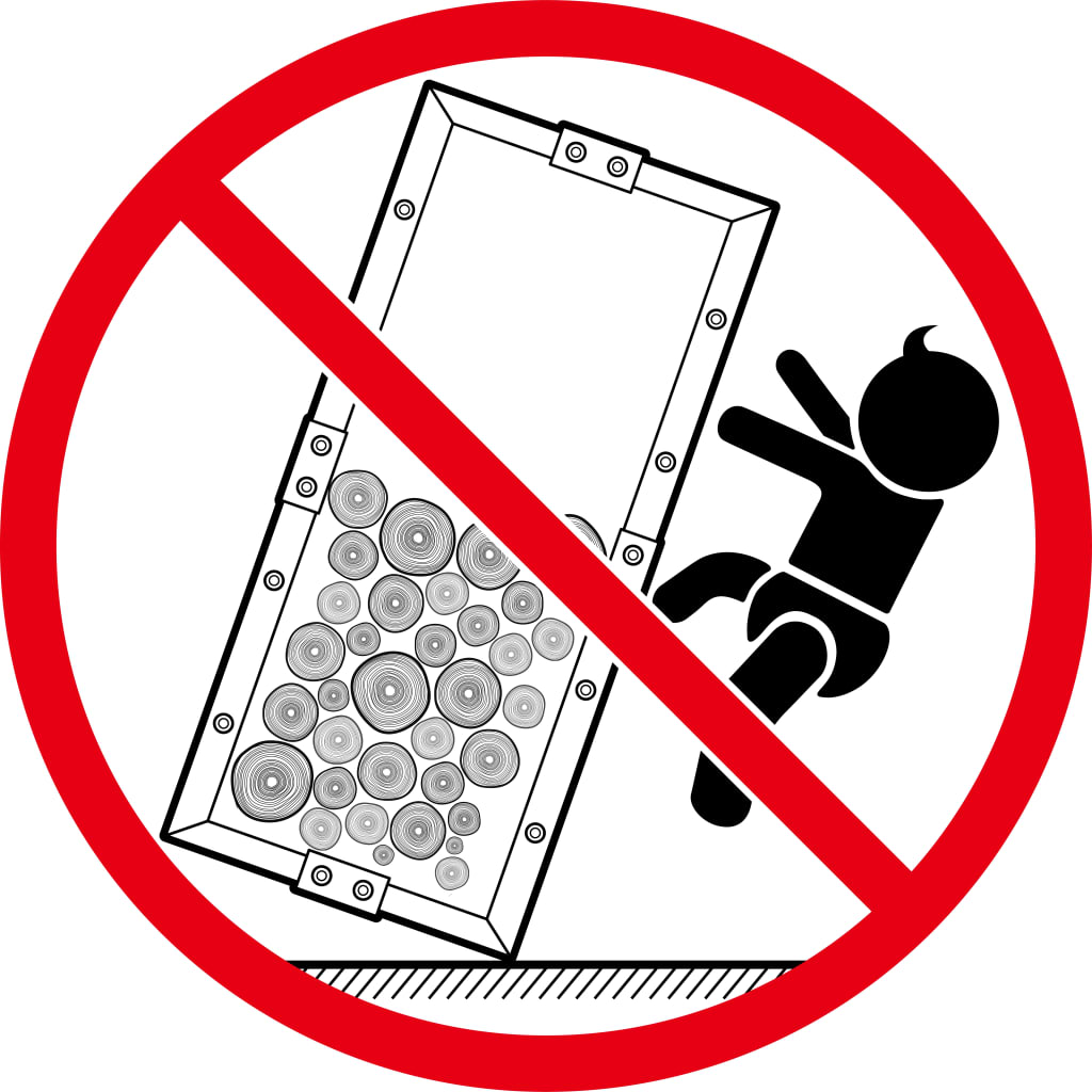 vidaXL Firewood Rack Black 100x25x100 cm Steel