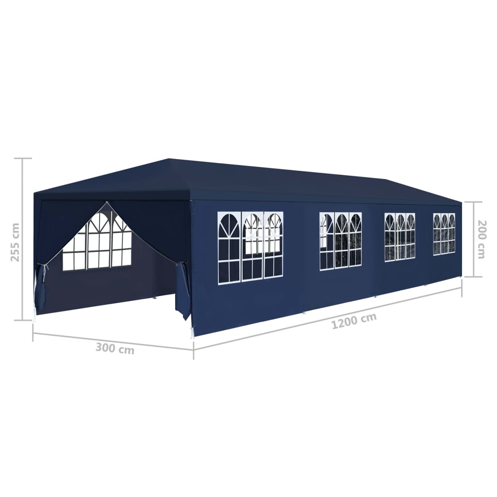 vidaXL Garden Marquee 3x12 m Blue