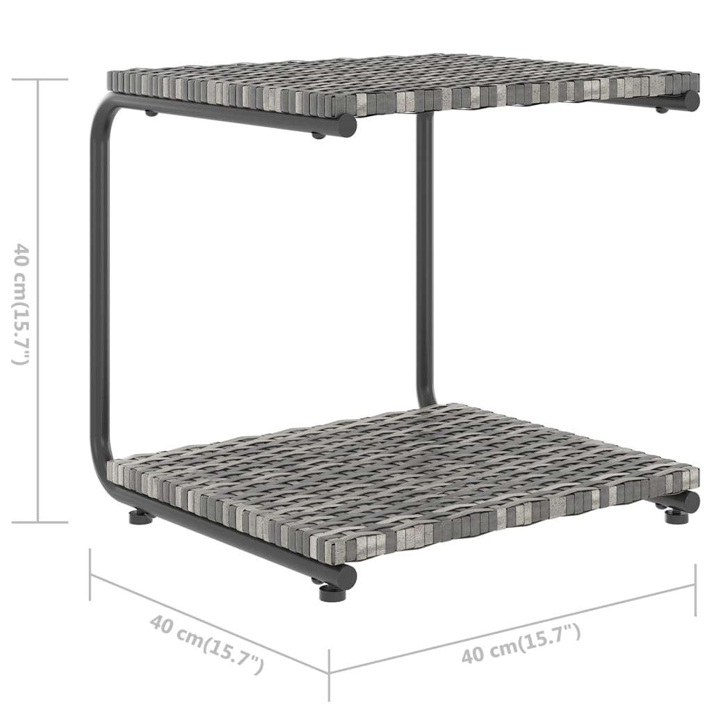 vidaXL 2-Person Garden Sun Bed with Cushions Poly Rattan Grey