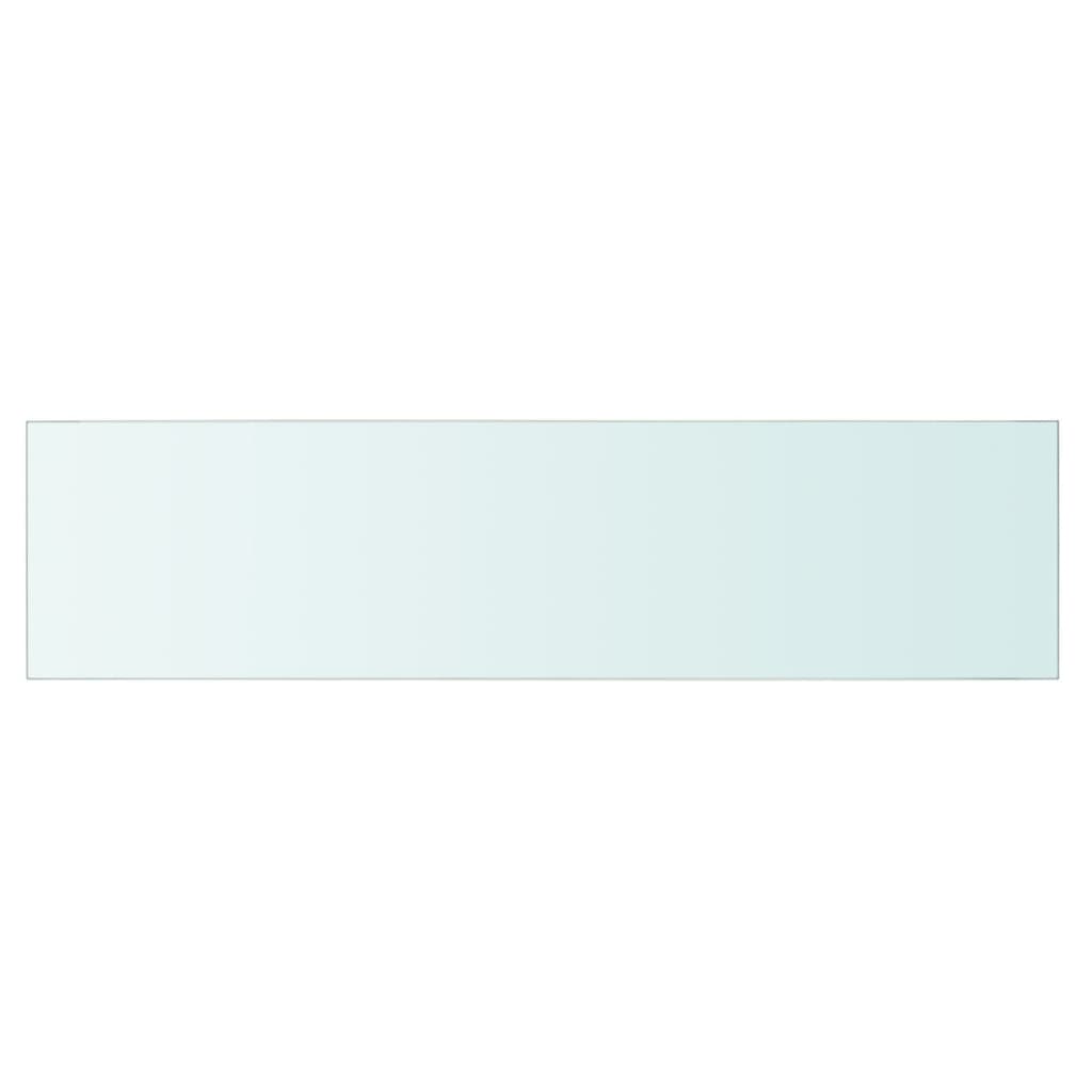 vidaXL Shelves 2 pcs Panel Glass Clear 80x20 cm