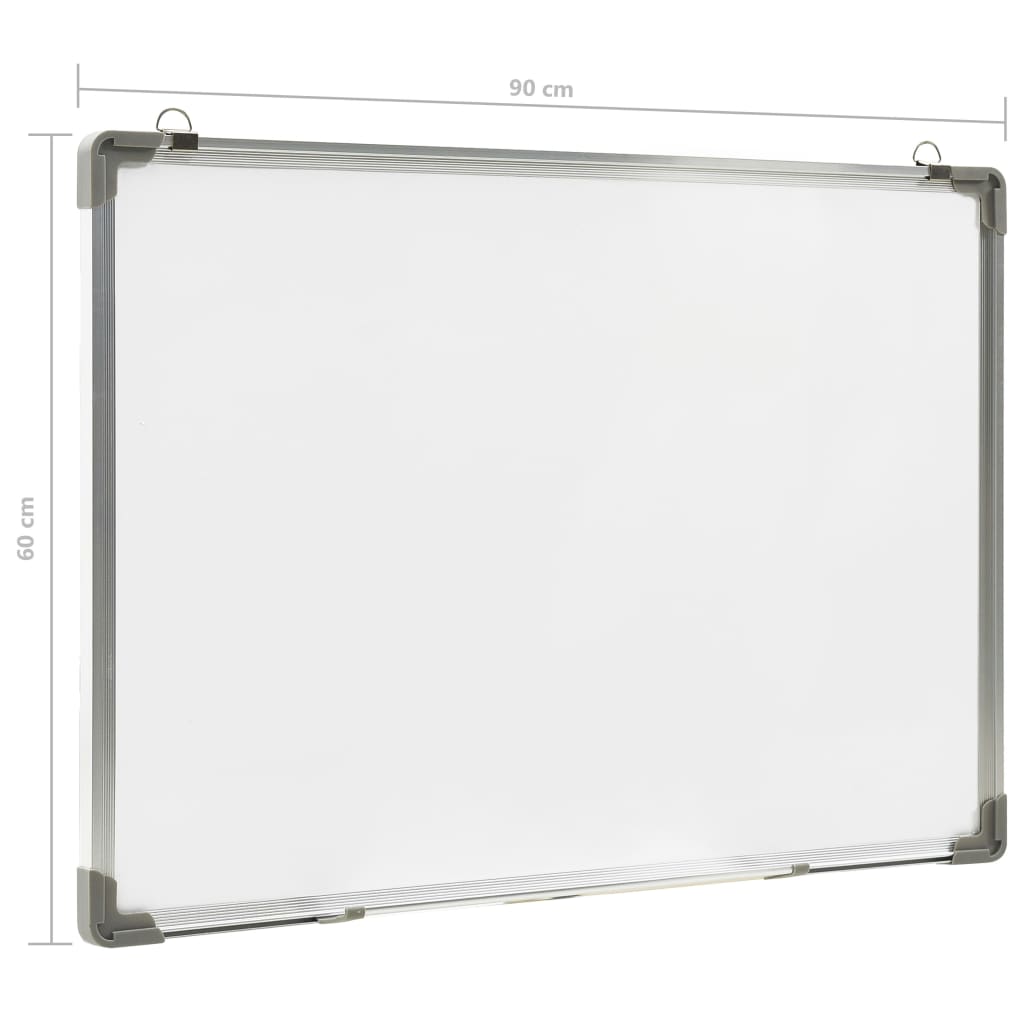 vidaXL Magnetic Dry-erase Whiteboard White 90x60 cm Steel