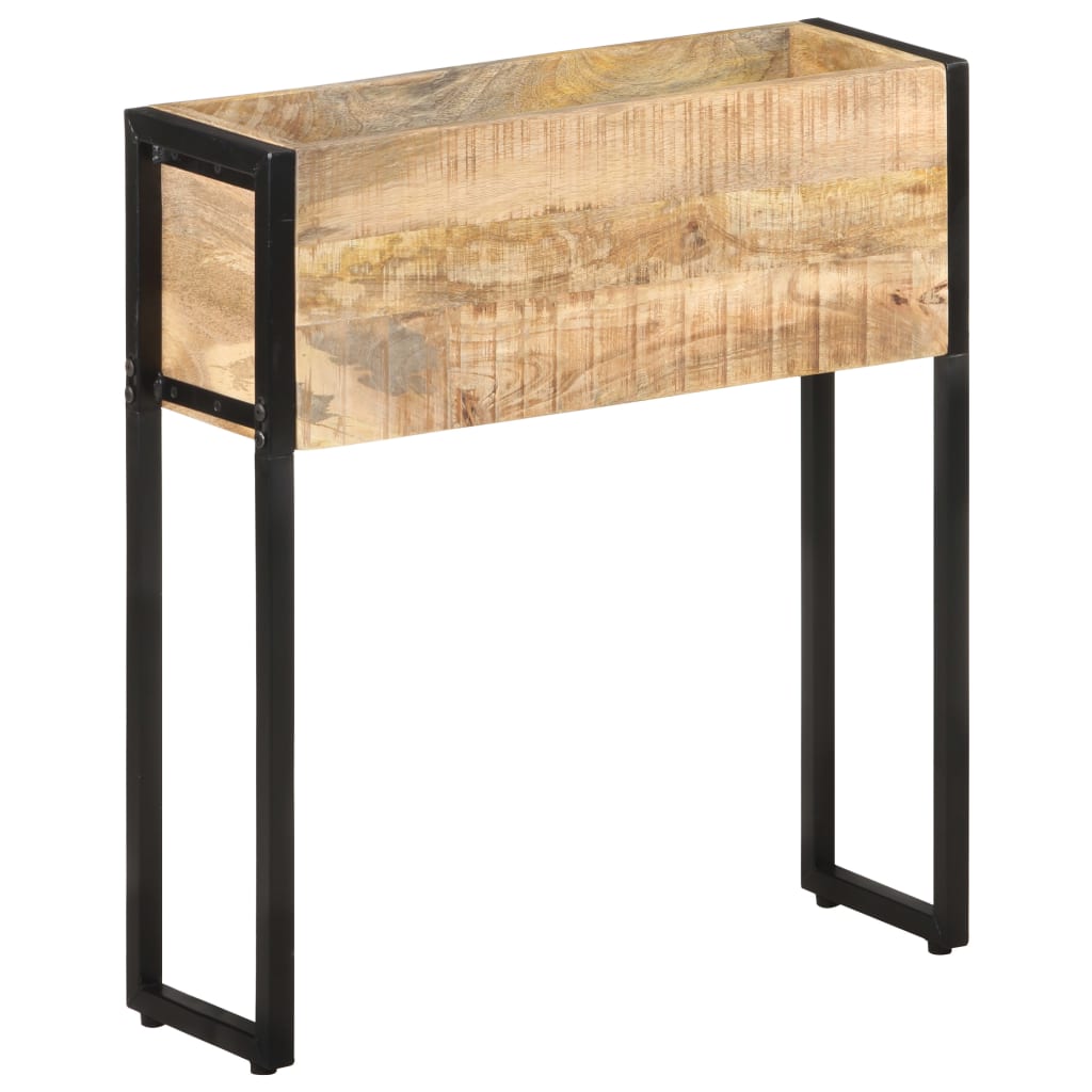 vidaXL Planter 60x20x68 cm Rough Mango Wood