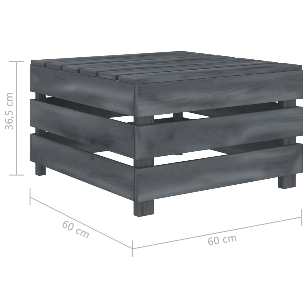 vidaXL Garden Pallet Table Grey Wood