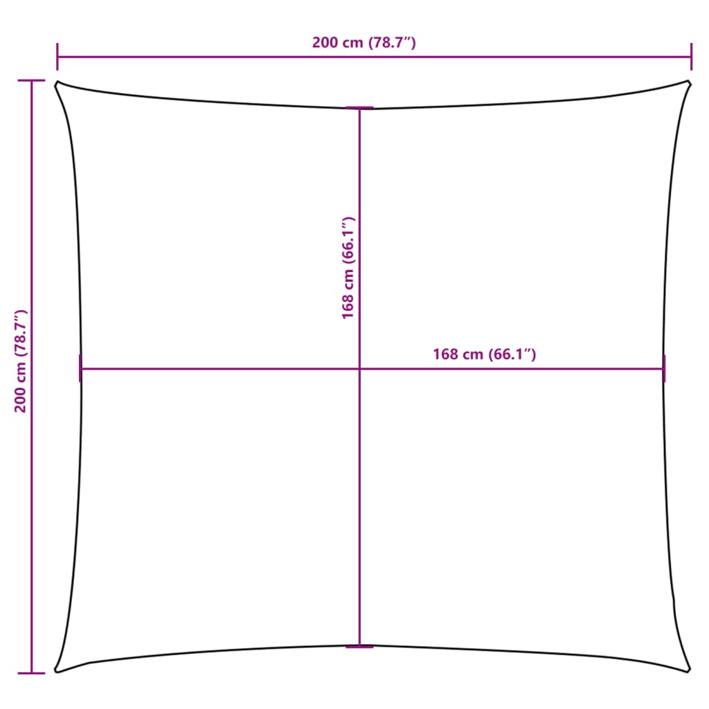vidaXL Sunshade Sail Oxford Fabric Square 2x2 m White