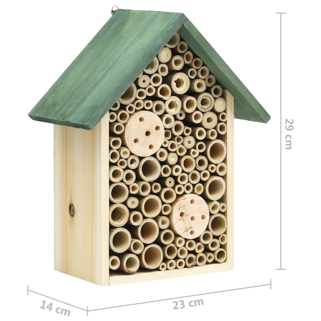 vidaXL Insect Hotels 2 pcs 23x14x29 cm Solid Firwood
