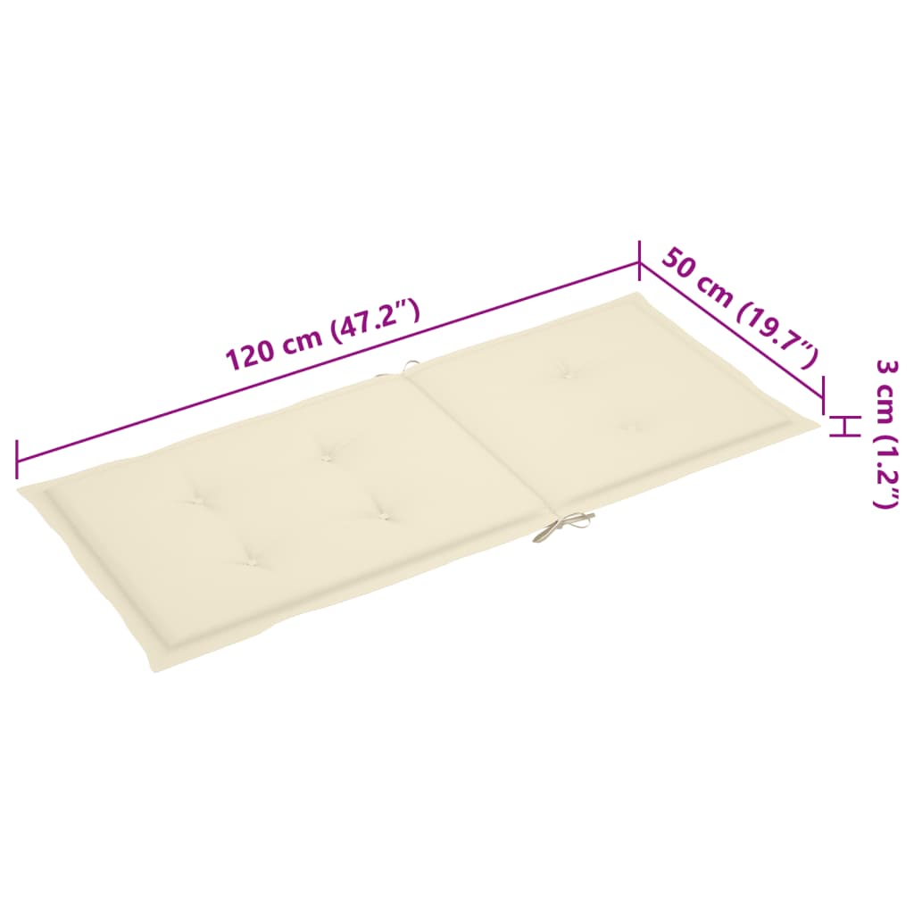 vidaXL Garden Reclining Chairs 4 pcs with Cushions Solid Wood Acacia