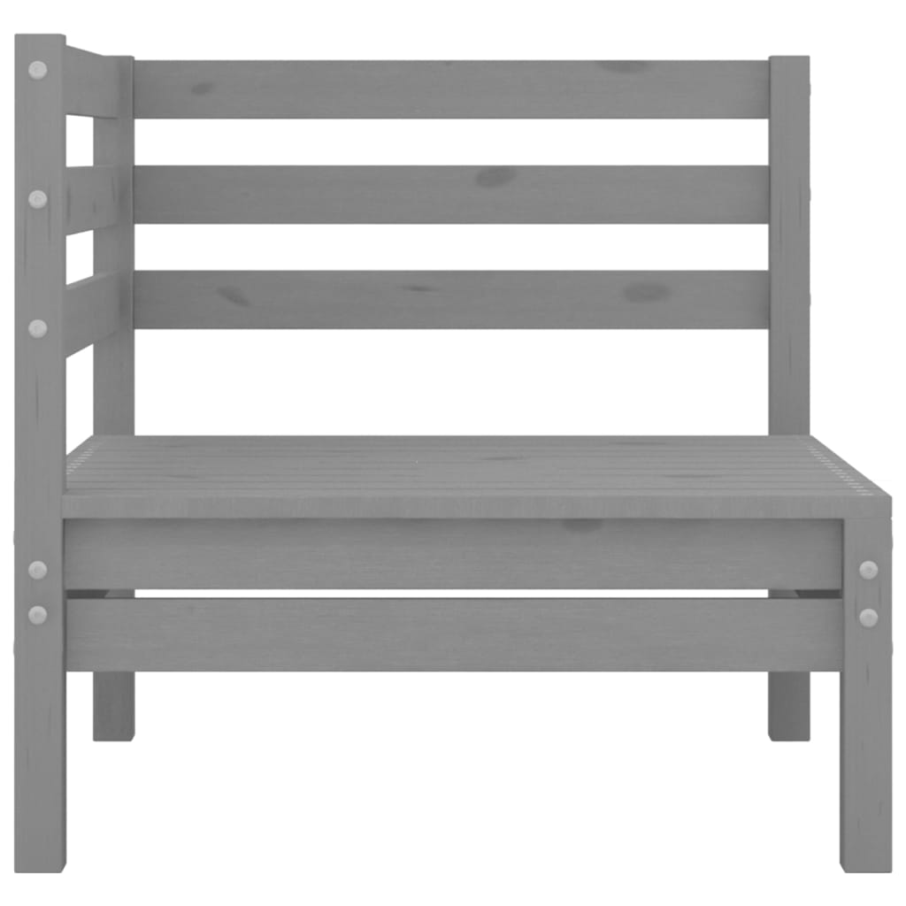 vidaXL 9 Piece Garden Lounge Set Grey Solid Pinewood