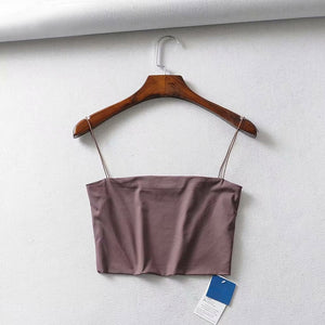 2020 Summer Women's Crop Top Sexy Elastic Cotton Camis sleeveless Short Tank Top Bar