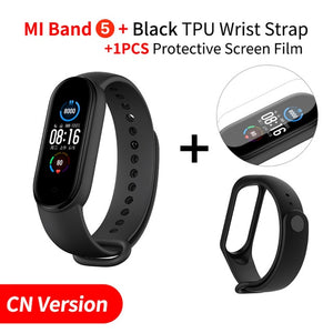In Stock Xiaomi Mi Band 5 Smart Bracelet 1.1" AMOLED Colorful Screen Heart Rate Fitness Tracker Bluetooth 5.0 Waterproof Miband5