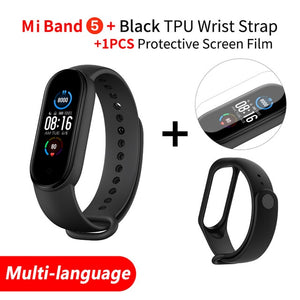 In Stock Xiaomi Mi Band 5 Smart Bracelet 1.1" AMOLED Colorful Screen Heart Rate Fitness Tracker Bluetooth 5.0 Waterproof Miband5