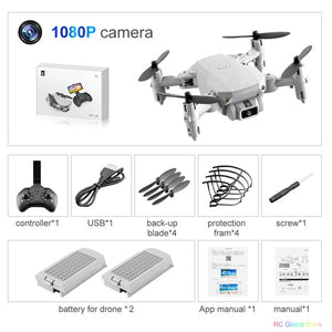 Mini RC Drone with 4K HD Camera WiFi FPV UAV Aerial Photography Helicopter Foldable LED Light Quadrocopter Quality Toy AOSST