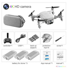 Load image into Gallery viewer, Mini RC Drone with 4K HD Camera WiFi FPV UAV Aerial Photography Helicopter Foldable LED Light Quadrocopter Quality Toy AOSST
