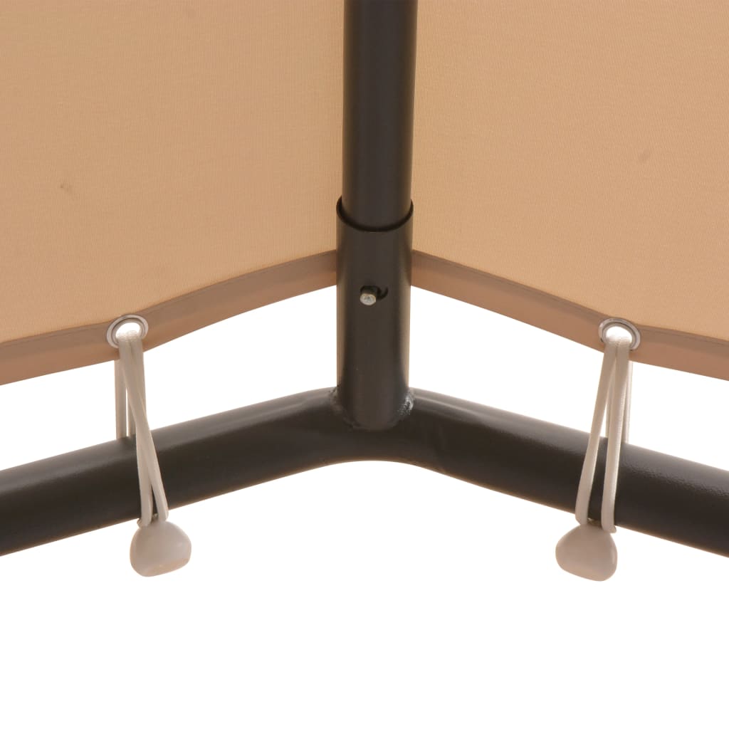 vidaXL Gazebo Pavilion Tent Canopy 3x3 m Steel Beige