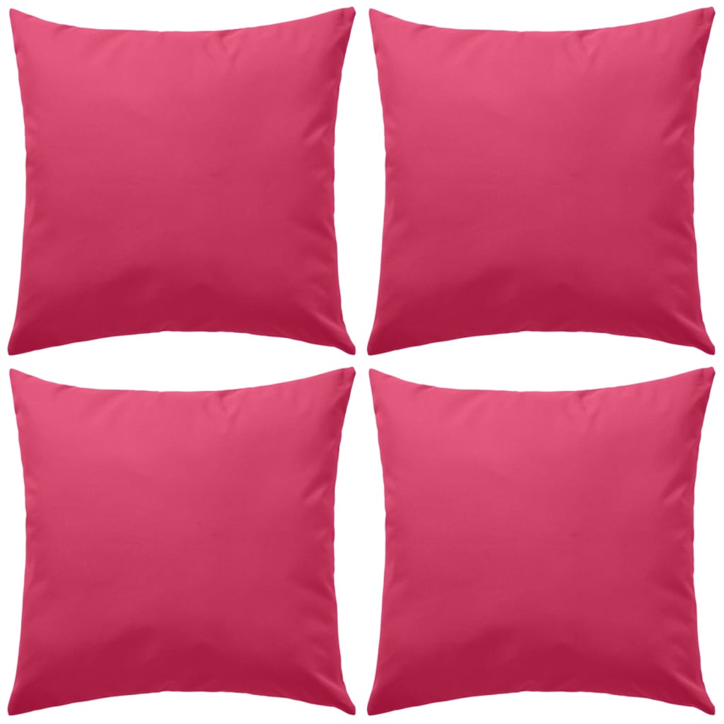 vidaXL Outdoor Pillows 4 pcs 45x45 cm Pink