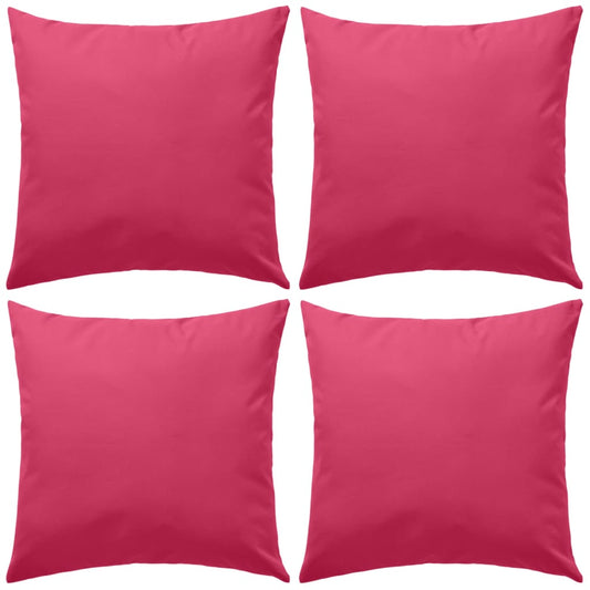 vidaXL Outdoor Pillows 4 pcs 45x45 cm Pink