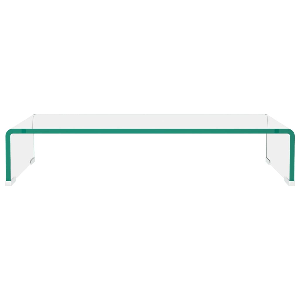 vidaXL TV Stand/Monitor Riser Glass Clear 60x25x11 cm