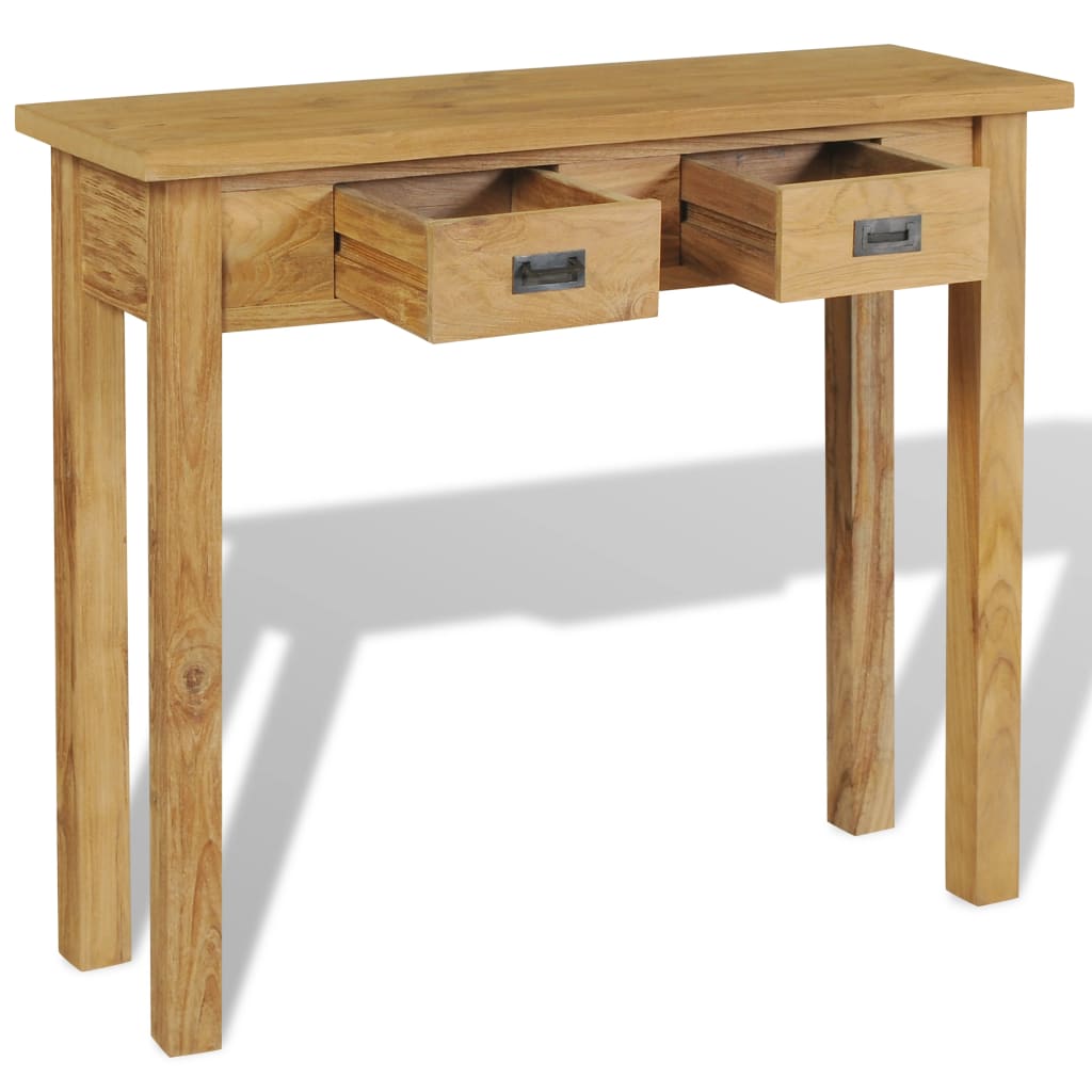 vidaXL Console Table Solid Teak 90x30x80 cm