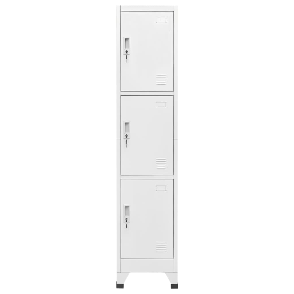 vidaXL Locker Cabinet with 3 Compartments 38x45x180 cm