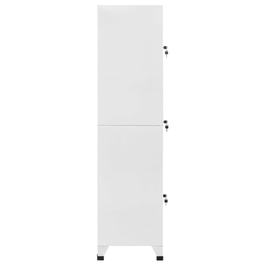 vidaXL Locker Cabinet with 3 Compartments 38x45x180 cm