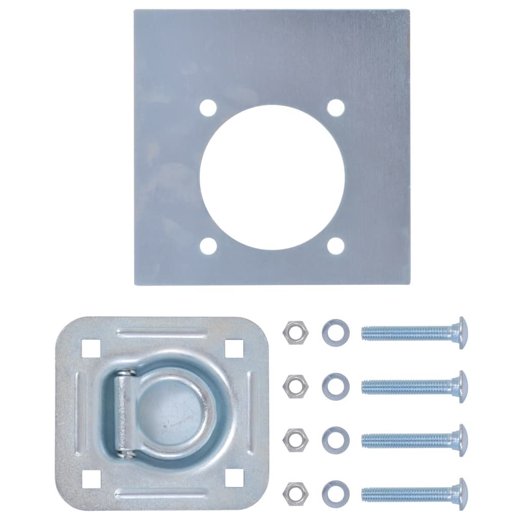 vidaXL Lashing Rings for Trailer 6 pcs Galvanised Steel 2000 kg