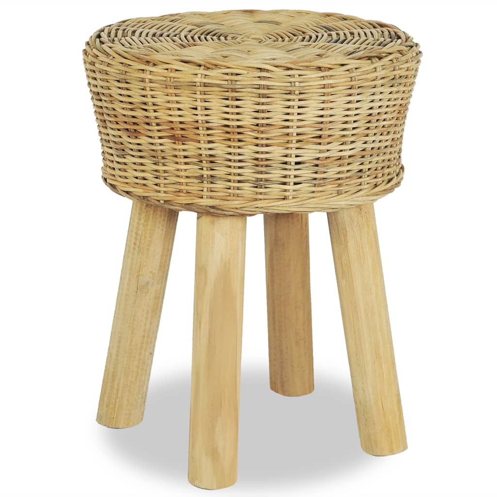 vidaXL Bar Stool Natural Rattan