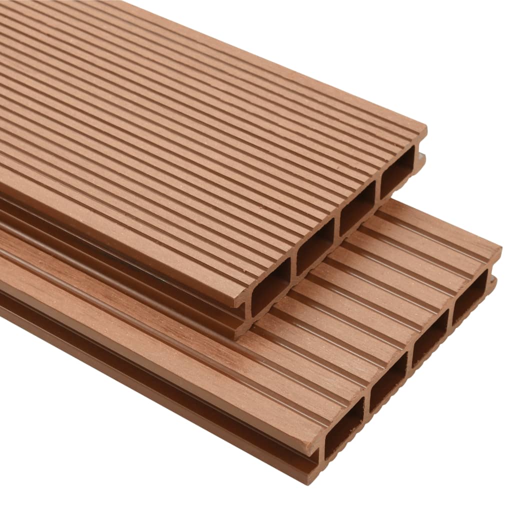 vidaXL WPC Decking Boards with Accessories 25 m² 4 m Brown