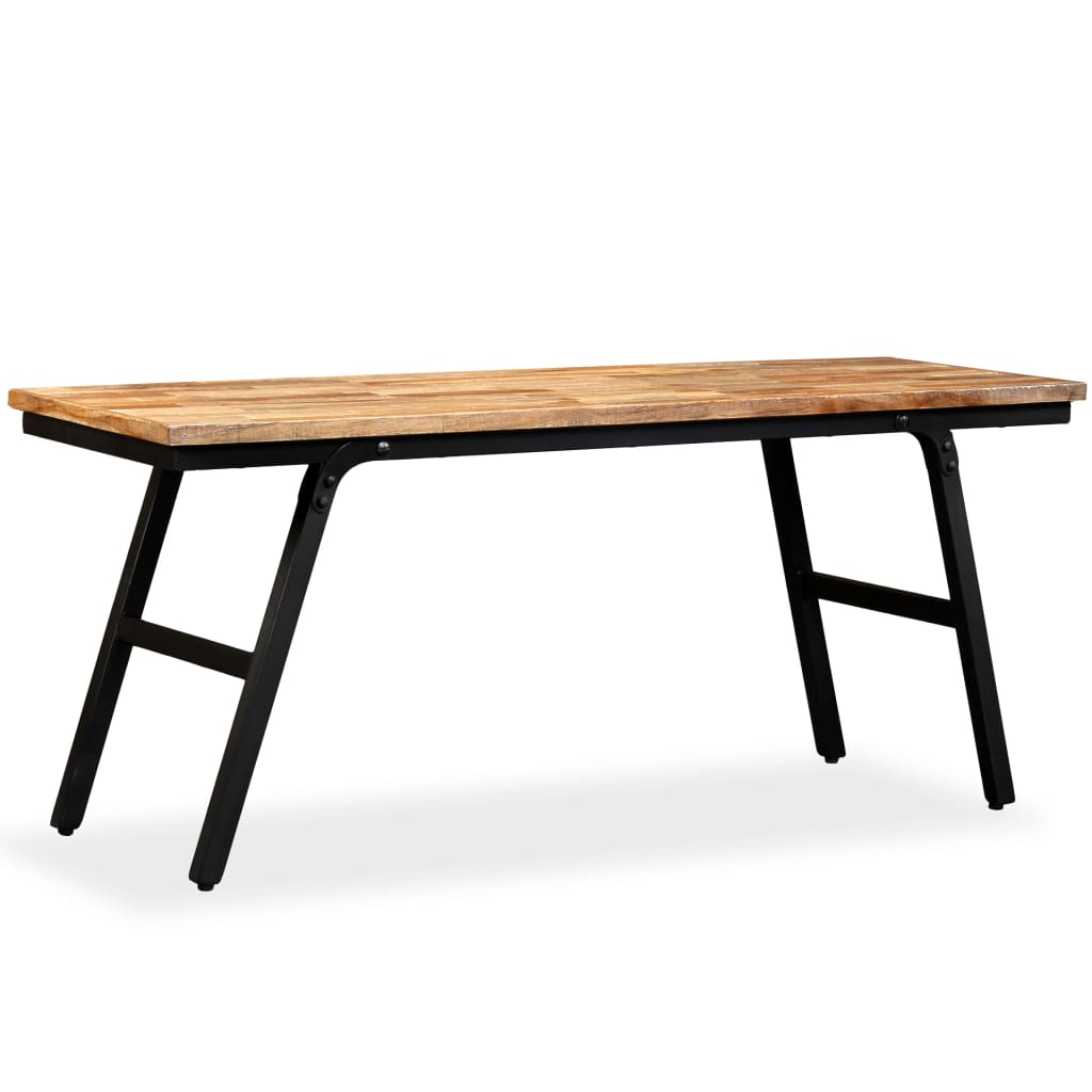 vidaXL Bench Reclaimed Teak and Steel 110x35x45 cm