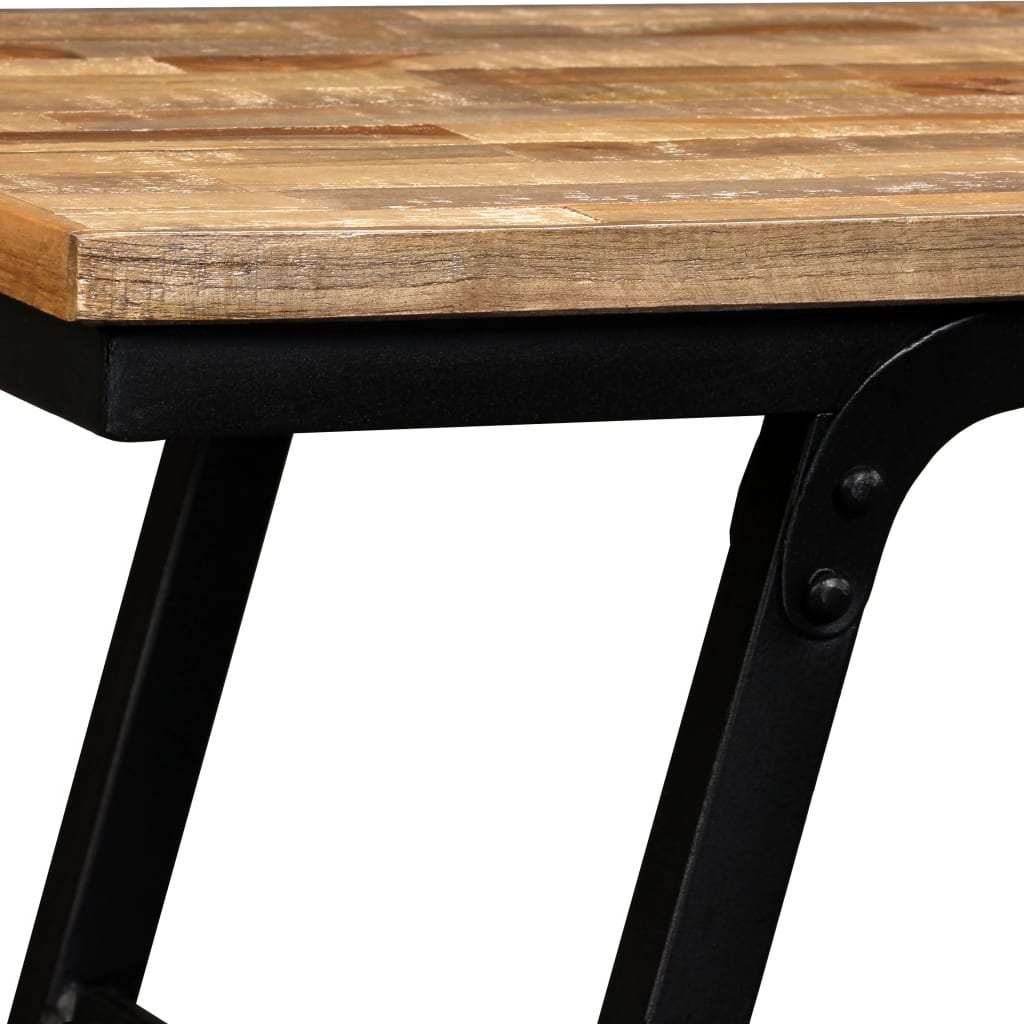 vidaXL Bench Reclaimed Teak and Steel 110x35x45 cm