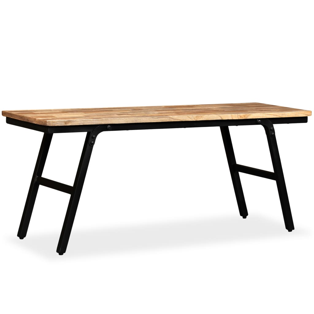 vidaXL Bench Reclaimed Teak and Steel 110x35x45 cm