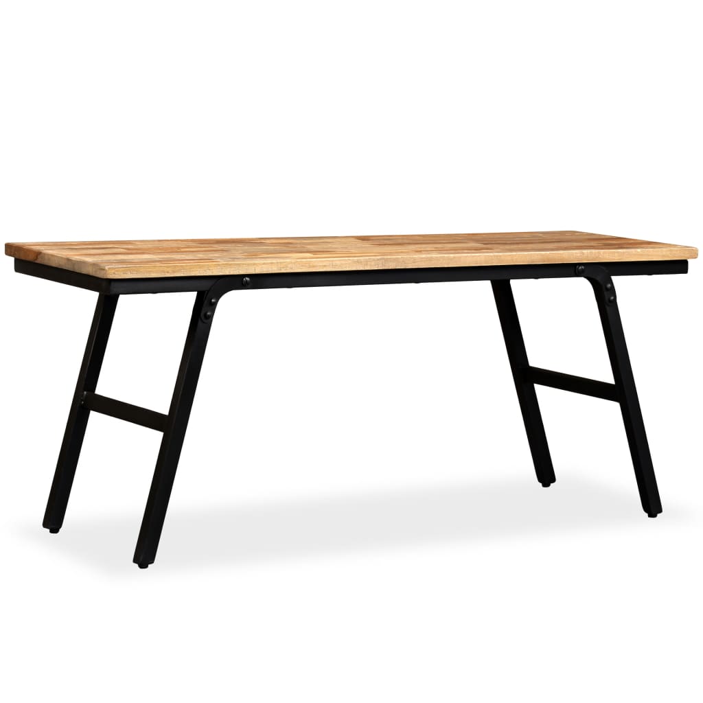 vidaXL Bench Reclaimed Teak and Steel 110x35x45 cm