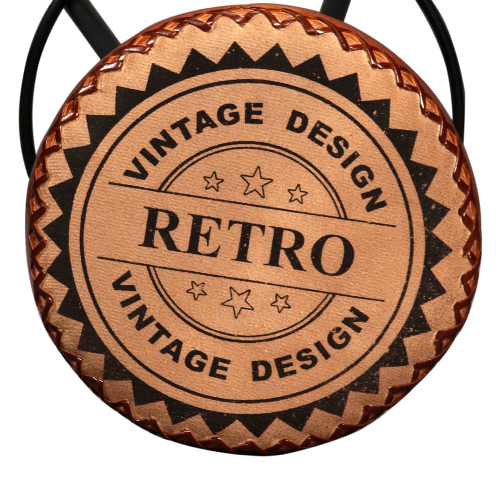 vidaXL Bar Stools 2 pcs Real Leather