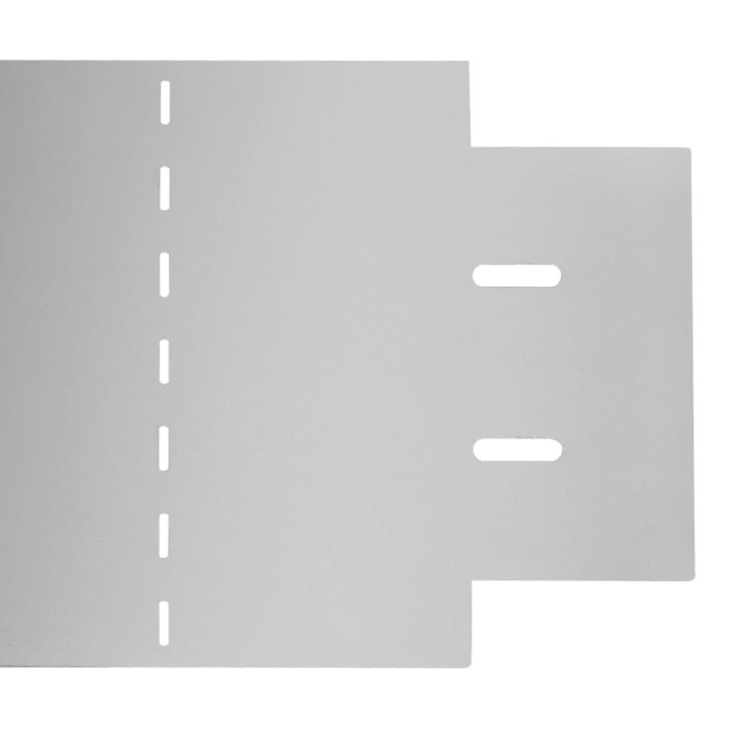 vidaXL Lawn Fence 20 pcs Galvanised Steel 100x20 cm