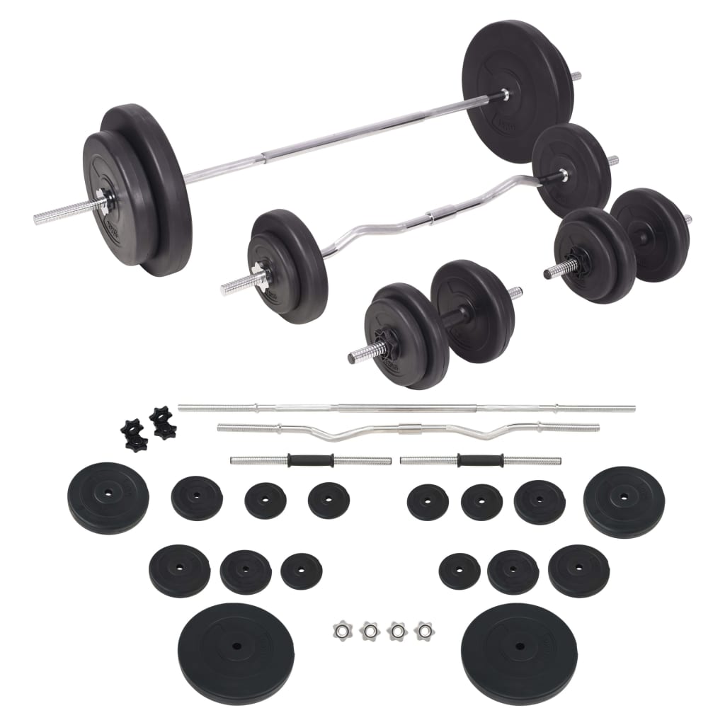 vidaXL Barbell and Dumbbell Set 90 kg