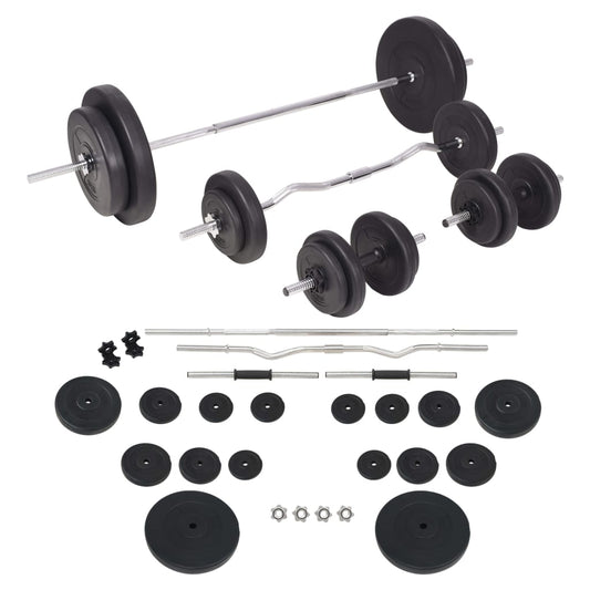 vidaXL Barbell and Dumbbell Set 90 kg