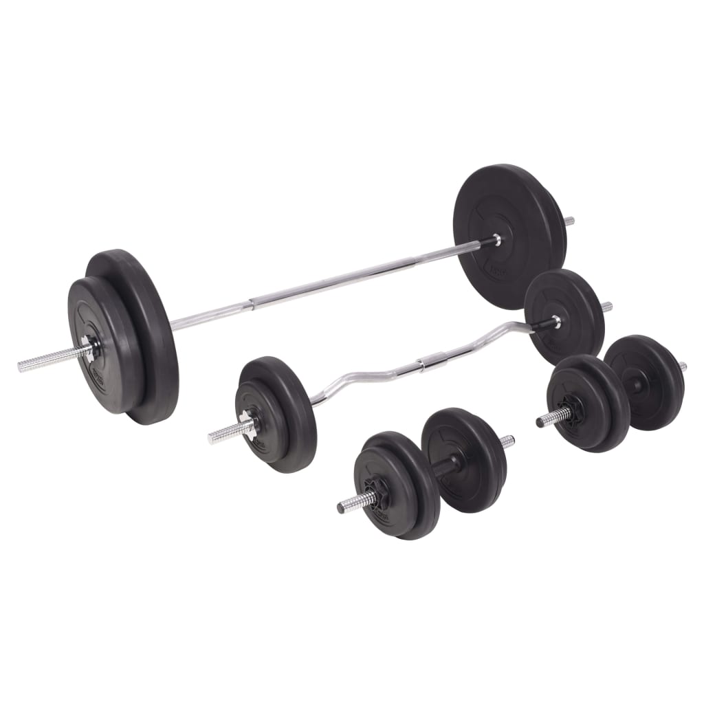 vidaXL Barbell and Dumbbell Set 90 kg