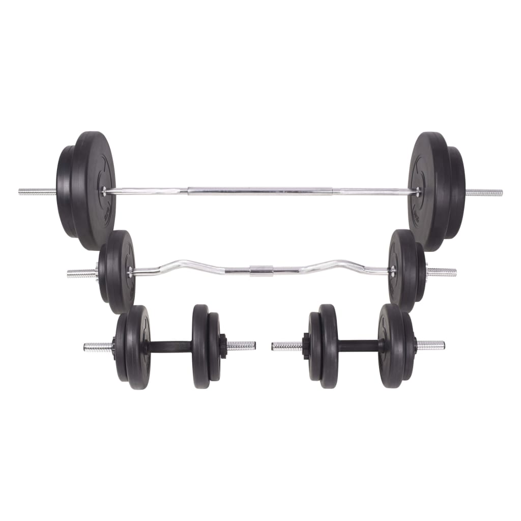 vidaXL Barbell and Dumbbell Set 90 kg