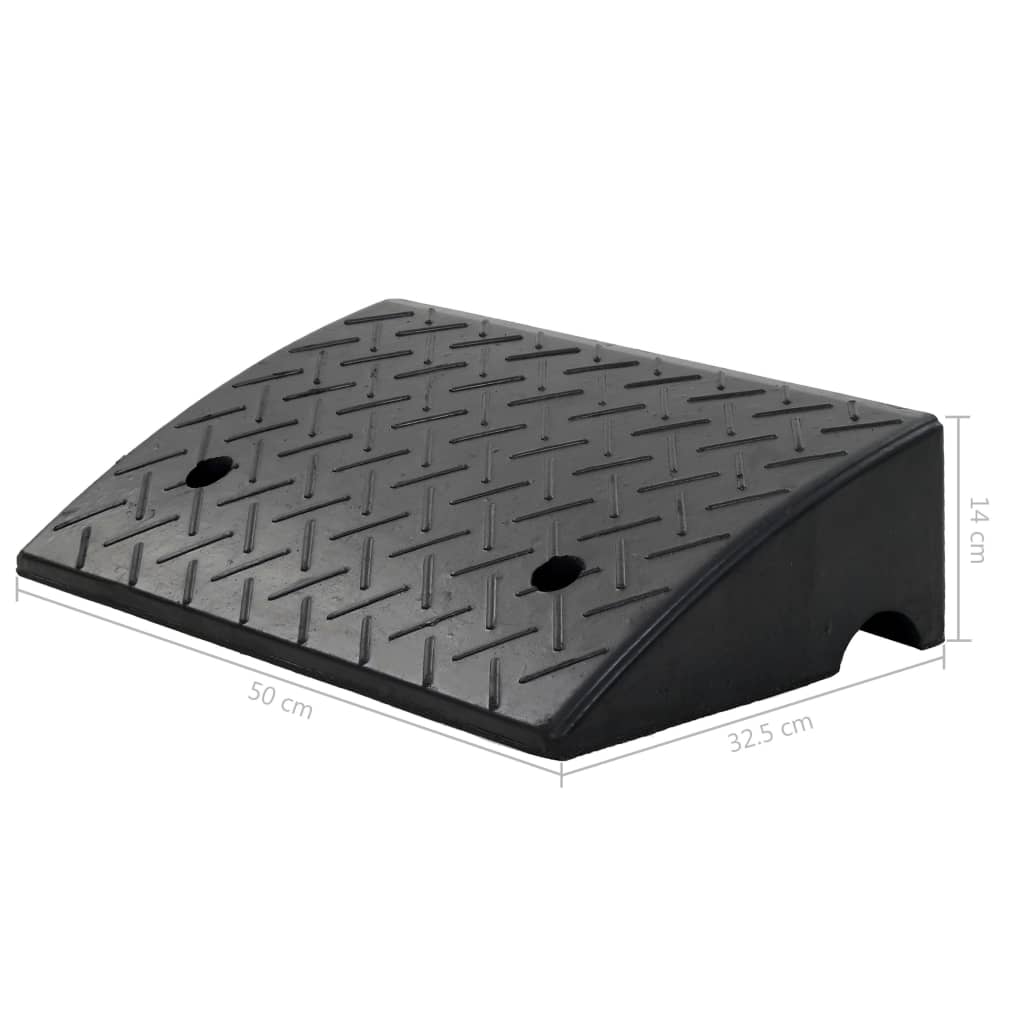 vidaXL Kerb Ramp Rubber 50x32.5x14 cm