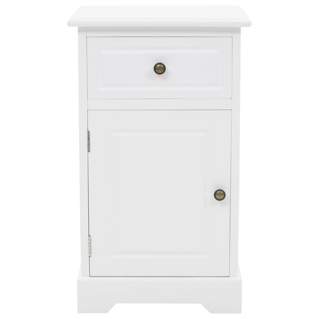 vidaXL Bedside Cabinet MDF and Pinewood 35x32x59 cm