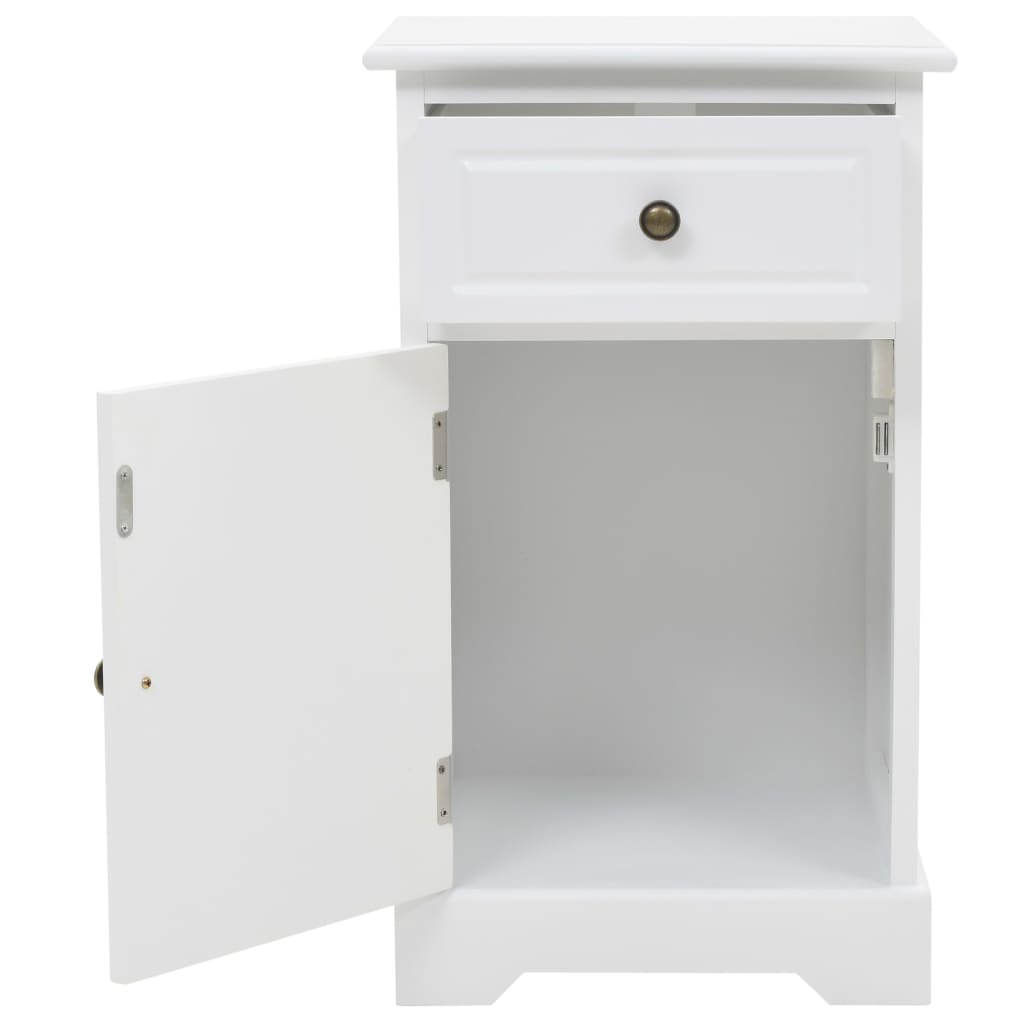vidaXL Bedside Cabinet MDF and Pinewood 35x32x59 cm