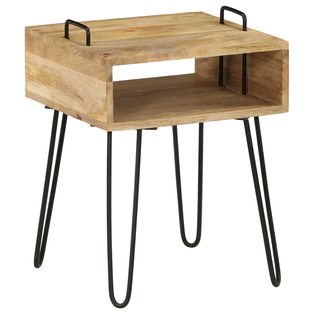 vidaXL Bedside Table Solid Mango Wood 40x34x47 cm