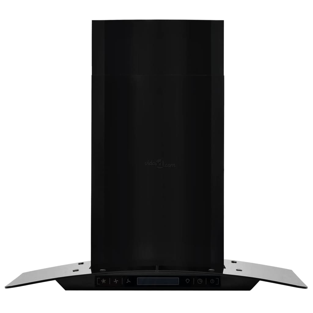 vidaXL Wall Mounted Range Hood Stainless Steel 756 m³/h 60 cm Black