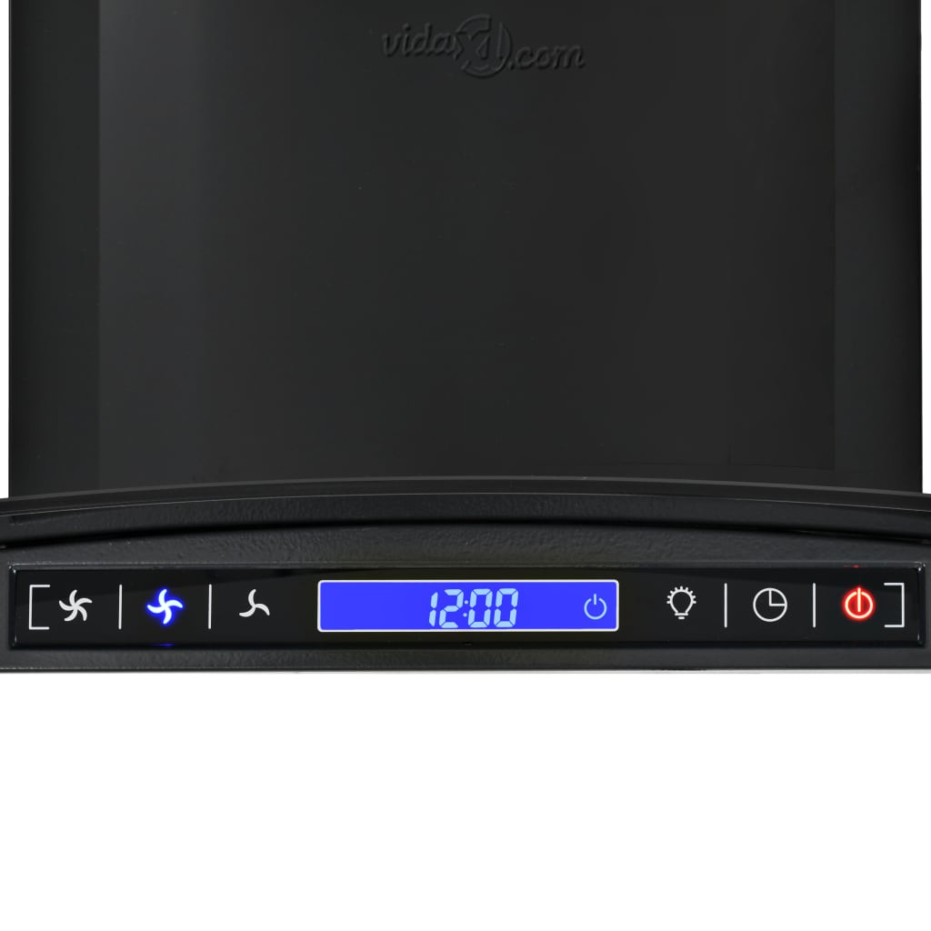 vidaXL Wall Mounted Range Hood Stainless Steel 756 m³/h 60 cm Black