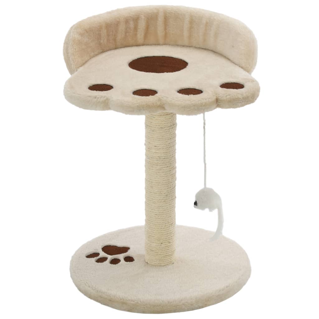 vidaXL Cat Tree with Sisal Scratching Post 40 cm Beige and Brown